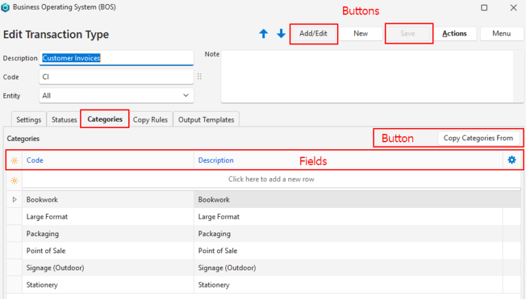 Transaction Categories Interface and Tutorials - Business Operating ...